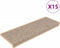vidaXL - Trapmatten - zelfklevend - 15 - st - sisal-look - 65x21x4 - cm - lichtbeige