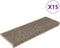 vidaXL - Trapmatten - zelfklevend - 15 - st - sisal-look - 65x21x4 - cm - donkerbeige