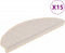 vidaXL - Trapmatten - zelfklevend - 15 - st - sisal-look - 65x21x4 - cm - crèmekleurig