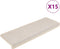 vidaXL - Trapmatten - zelfklevend - 15 - st - sisal-look - 65x21x4 - cm - crèmekleurig