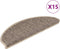 vidaXL - Trapmatten - zelfklevend - 15 - st - sisal-look - 65x21x4 - cm - donkerbeige