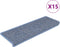 vidaXL - Trapmatten - zelfklevend - 15 - st - sisal-look - 65x21x4 - cm - blauw