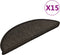 vidaXL - Trapmatten - zelfklevend - 15st - sisal-look - 56x17x3cm - antracietkleur