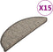 vidaXL - Trapmatten - zelfklevend - 15st - sisal-look - 65x21x4cm - antracietkleur