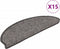 vidaXL - Trapmatten - zelfklevend - 15st - sisal-look - 65x21x4cm - antracietkleur