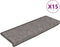 vidaXL - Trapmatten - zelfklevend - 15st - sisal-look - 65x21x4cm - grijs - en - beige