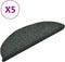 vidaXL - Trapmatten - zelfklevend - 5 - st - 56x17x3 - cm - naaldvilt - groen