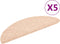 vidaXL - Trapmatten - zelfklevend - 5 - st - 56x17x3 - cm - naaldvilt - bruin