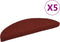 vidaXL - Trapmatten - zelfklevend - 5 - st - 56x17x3 - cm - naaldvilt - rood