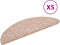 vidaXL - Trapmatten - zelfklevend - 5 - st - 56x17x3 - cm - naaldvilt - bruin