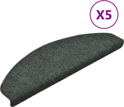 vidaXL - Trapmatten - zelfklevend - 5 - st - 65x21x4 - cm - naaldvilt - groen