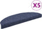 vidaXL - Trapmatten - zelfklevend - 5 - st - 65x21x4 - cm - naaldvilt - blauw