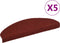 vidaXL - Trapmatten - zelfklevend - 5 - st - 65x21x4 - cm - naaldvilt - rood