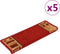 vidaXL - Trapmatten - zelfklevend - 5 - st - 65x21x4 - cm - rood
