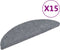 vidaXL - Trapmatten - zelfklevend - 56x17x3 - cm - naaldvilt - lichtgrijs - 15 - st