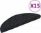 vidaXL - Trapmatten - zelfklevend - 56x17x3 - cm - naaldvilt - zwart - 15 - st