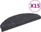 vidaXL - Trapmatten - zelfklevend - 65x21x4 - cm - naaldvilt - donkergrijs - 15 - st
