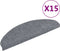 vidaXL - Trapmatten - zelfklevend - 65x21x4 - cm - naaldvilt - lichtgrijs - 15 - st