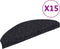 vidaXL - Trapmatten - zelfklevend - 65x21x4 - cm - naaldvilt - zwart - 15 - st