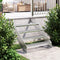 vidaXL - Traptrede - rooster - 80x24x7 - cm - gegalvaniseerd - staal