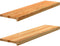vidaXL - Traptreden - 2 - st - 100x30x2 - cm - massief - eikenhout - lichtbruin