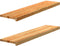 vidaXL - Traptreden - 2 - st - 110x30x2 - cm - massief - eikenhout - lichtbruin