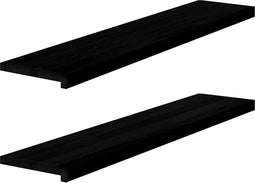 vidaXL - Traptreden - 2 - st - 120x25x2 - cm - massief - eikenhout - donkerbruin