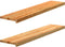 vidaXL - Traptreden - 2 - st - 120x25x2 - cm - massief - eikenhout - lichtbruin