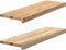 vidaXL - Traptreden - 2 - st - 80x25x2 - cm - onbehandeld - massief - eikenhout