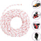 vidaXL - Trekkoord - startkoord - wit - en - rood - Ø4 - mm - 10 - m - nylon