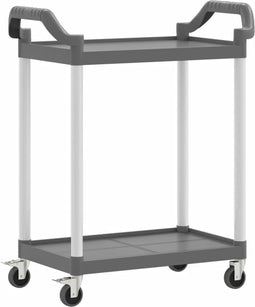 vidaXL - Trolley - 2-laags - 81x41x92 - cm - aluminium - grijs