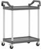 vidaXL - Trolley - 2-laags - 81x41x92 - cm - aluminium - grijs