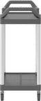 vidaXL - Trolley - 2-laags - 81x41x92 - cm - aluminium - grijs