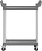 vidaXL - Trolley - 2-laags - 81x41x92 - cm - aluminium - grijs
