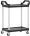 vidaXL - Trolley - 2-laags - 81x41x92 - cm - aluminium - zwart