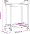 vidaXL - Trolley - 2-laags - 81x41x92 - cm - aluminium - zwart