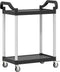 vidaXL - Trolley - 2-laags - 81x41x92 - cm - aluminium - zwart