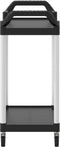vidaXL - Trolley - 2-laags - 81x41x92 - cm - aluminium - zwart