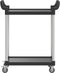 vidaXL - Trolley - 2-laags - 81x41x92 - cm - aluminium - zwart
