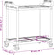 vidaXL - Trolley - 2-laags - 99x50x97 - cm - aluminium - grijs