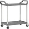 vidaXL - Trolley - 2-laags - 99x50x97 - cm - aluminium - grijs