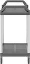 vidaXL - Trolley - 2-laags - 99x50x97 - cm - aluminium - grijs