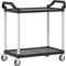 vidaXL - Trolley - 2-laags - 99x50x97 - cm - aluminium - zwart