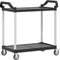 vidaXL - Trolley - 2-laags - 99x50x97 - cm - aluminium - zwart