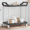 vidaXL - Trolley - 2-laags - 99x50x97 - cm - aluminium - zwart