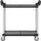 vidaXL - Trolley - 2-laags - 99x50x97 - cm - aluminium - zwart