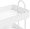 vidaXL Trolley 3-laags 43x34x79 cm staal wit