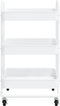 vidaXL Trolley 3-laags 43x34x79 cm staal wit