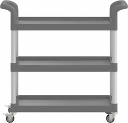 vidaXL - Trolley - 3-laags - 77x34x72 - cm - aluminium - grijs