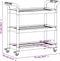 vidaXL - Trolley - 3-laags - 77x34x72 - cm - aluminium - grijs